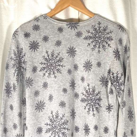 EDDIE BAUER Snowflake Cardigan Sweater M - Picture 5 of 8